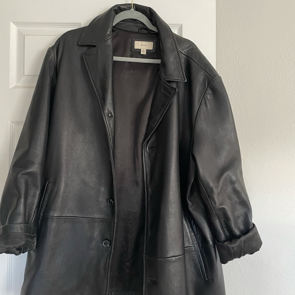 OVERSIZED LEATHER COAT🖤